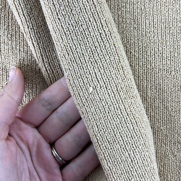 Bcbgmaxazaria Long Sleeve Hooded Cardigan Sweater Tan Womens Size L - Picture 10 of 10